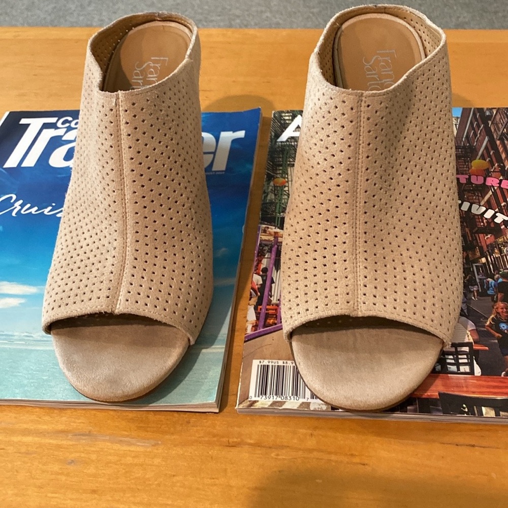 Franco Sarta Open Toe, Mule With Block Heel. - image 2